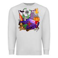 Dove Grey zombie nurse   halloween Premium Sweatshirt - AdoDesignShop