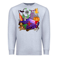 Heather Grey zombie nurse   halloween Premium Sweatshirt - AdoDesignShop