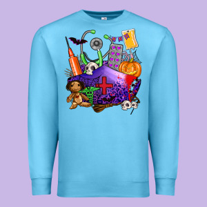 Zombie Nurse   Halloween Premium Sweatshirt Designed By Adodesignshop