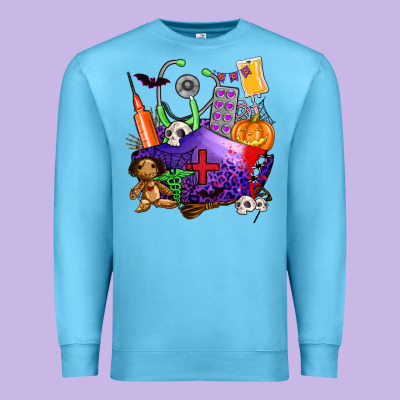 Zombie Nurse   Halloween Premium Sweatshirt Designed By Adodesignshop