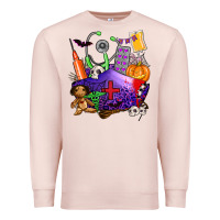 Pale Pink zombie nurse   halloween Premium Sweatshirt - AdoDesignShop