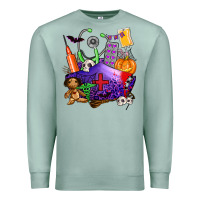 Seafoam zombie nurse   halloween Premium Sweatshirt - AdoDesignShop