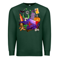 Sports Green zombie nurse   halloween Premium Sweatshirt - AdoDesignShop
