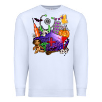 White zombie nurse   halloween Premium Sweatshirt - AdoDesignShop
