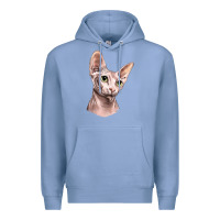 Colony Blue Sphynx Cat Premium Hoodie - LillyAllenDesigns