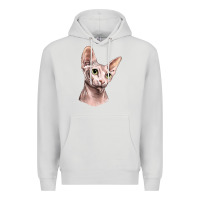 Dove Grey Sphynx Cat Premium Hoodie - LillyAllenDesigns