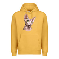 Mustard Sphynx Cat Premium Hoodie - LillyAllenDesigns