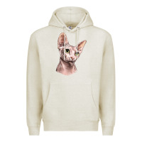Oatmeal Heather Sphynx Cat Premium Hoodie - LillyAllenDesigns