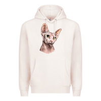 Pale Pink Sphynx Cat Premium Hoodie - LillyAllenDesigns