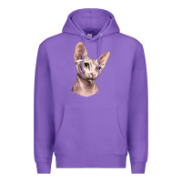 Purple Sphynx Cat Premium Hoodie - LillyAllenDesigns