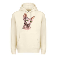 Sandshell Sphynx Cat Premium Hoodie - LillyAllenDesigns