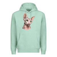 Seafoam Sphynx Cat Premium Hoodie - LillyAllenDesigns