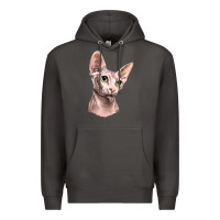 Smoke Sphynx Cat Premium Hoodie - LillyAllenDesigns