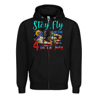 Black stay fly for the 4 th of july Zipper Hoodie - Zillion Design Studio