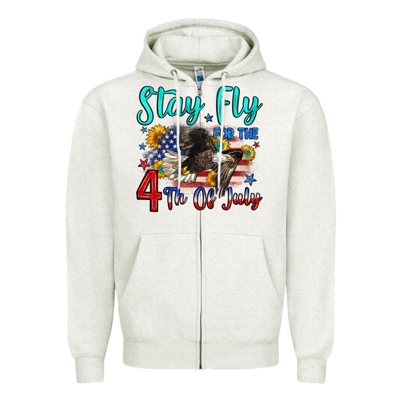 Stay Fly For The 4 Th Of July Zipper Hoodie by Zillion Design Studio | Teevron
