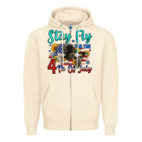 Sandshell stay fly for the 4 th of july Zipper Hoodie - Zillion Design Studio