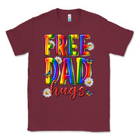 Burgundy free dad hugs Classic Tee - texasbilliewilder