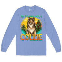 Colony Blue life is better with a collie Long Sleeve Tee - texasbilliewilder