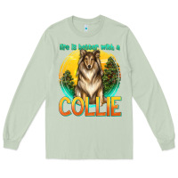 Matcha life is better with a collie Long Sleeve Tee - texasbilliewilder