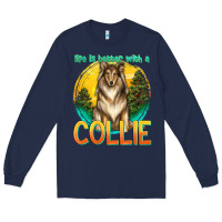 Navy life is better with a collie Long Sleeve Tee - texasbilliewilder