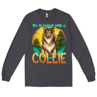 Smoke life is better with a collie Long Sleeve Tee - texasbilliewilder