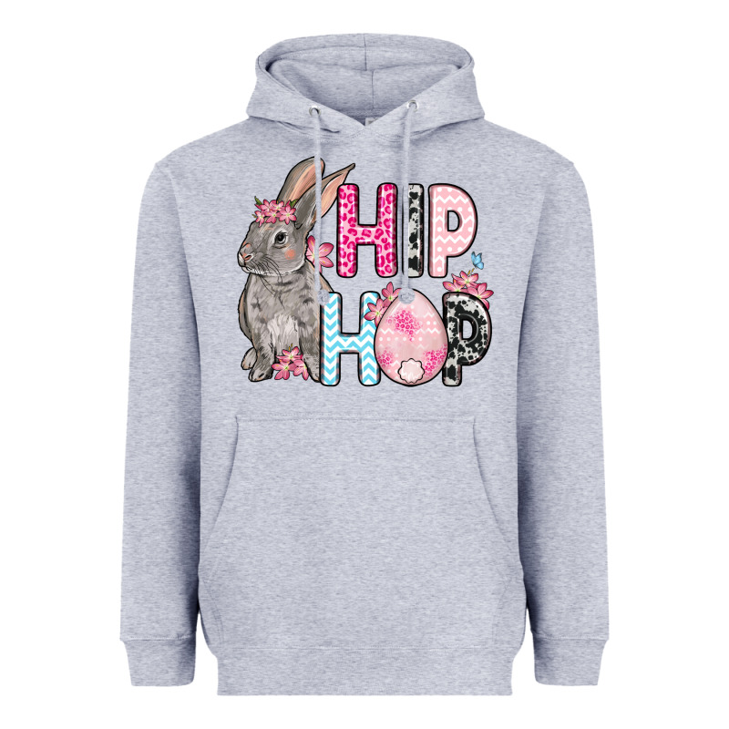 Easter Day Hip Hop Bunny Heavyweight Hoodie by OliviaCreatesArt | Teevron