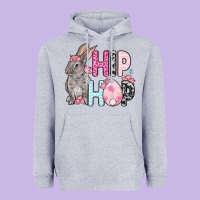 Easter Day Hip Hop Bunny Heavyweight Hoodie Designed By Oliviacreatesart