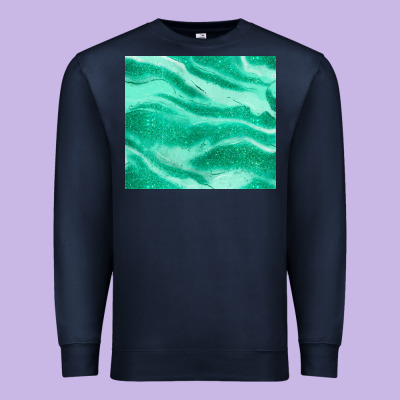 Green Glitter Premium Sweatshirt Designed By Jahusdesignshop