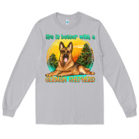 Moon Dust life is better with a german shepherd Long Sleeve Tee - texasbilliewilder