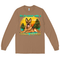 Toasted Coconut life is better with a german shepherd Long Sleeve Tee - texasbilliewilder