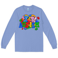 Colony Blue autism stitch with lilo Long Sleeve Tee - AdoDesignShop