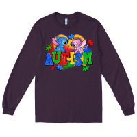 Plum autism stitch with lilo Long Sleeve Tee - AdoDesignShop