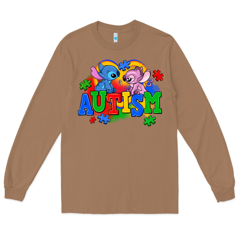 Autism Stitch With Lilo Long Sleeve Tee by AdoDesignShop | Teevron