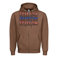 Chestnut freedom freedom freedom Zipper Hoodie - Zillion Design Studio