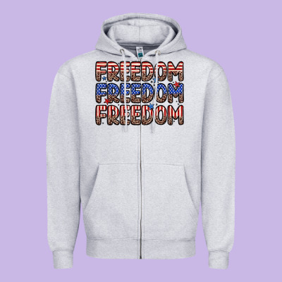 Freedom Freedom Freedom Zipper Hoodie Designed By Zillion Design Studio