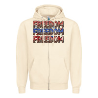 Sandshell freedom freedom freedom Zipper Hoodie - Zillion Design Studio
