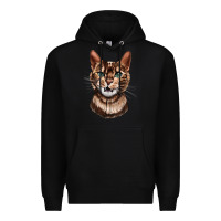 Black Bengal Cat Face Premium Hoodie - LillyAllenDesigns