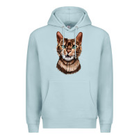 Blue Mist Bengal Cat Face Premium Hoodie - LillyAllenDesigns