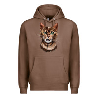 Chestnut Bengal Cat Face Premium Hoodie - LillyAllenDesigns