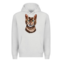 Dove Grey Bengal Cat Face Premium Hoodie - LillyAllenDesigns