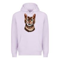Lilac Bengal Cat Face Premium Hoodie - LillyAllenDesigns