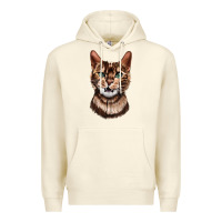 Sandshell Bengal Cat Face Premium Hoodie - LillyAllenDesigns