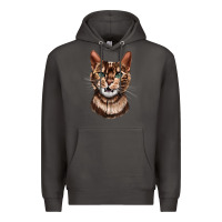 Smoke Bengal Cat Face Premium Hoodie - LillyAllenDesigns