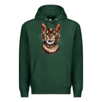 Sports Green Bengal Cat Face Premium Hoodie - LillyAllenDesigns