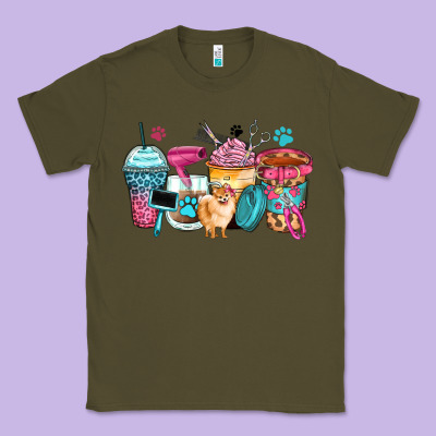 Classic Tee pet groomer coffee cups