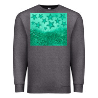 Green Glitter Star Premium Sweatshirt | Teevron