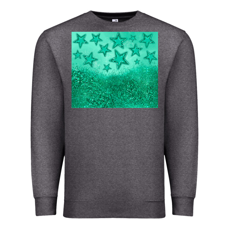 Green Glitter Star Premium Sweatshirt by JahusDesignShop | Teevron
