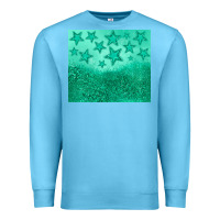 Ocean Blue green glitter star Premium Sweatshirt - JahusDesignShop