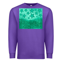 Purple green glitter star Premium Sweatshirt - JahusDesignShop