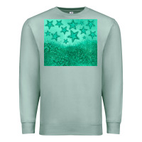 Seafoam green glitter star Premium Sweatshirt - JahusDesignShop